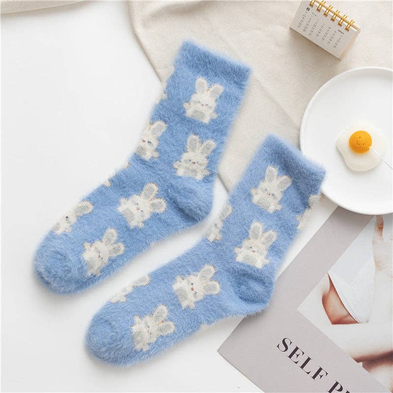 Gohobi （We cover U.S. import duties） - Vente Chaussettes – femme - Chaussettes en polaire Gohobi avec animaux mignons7