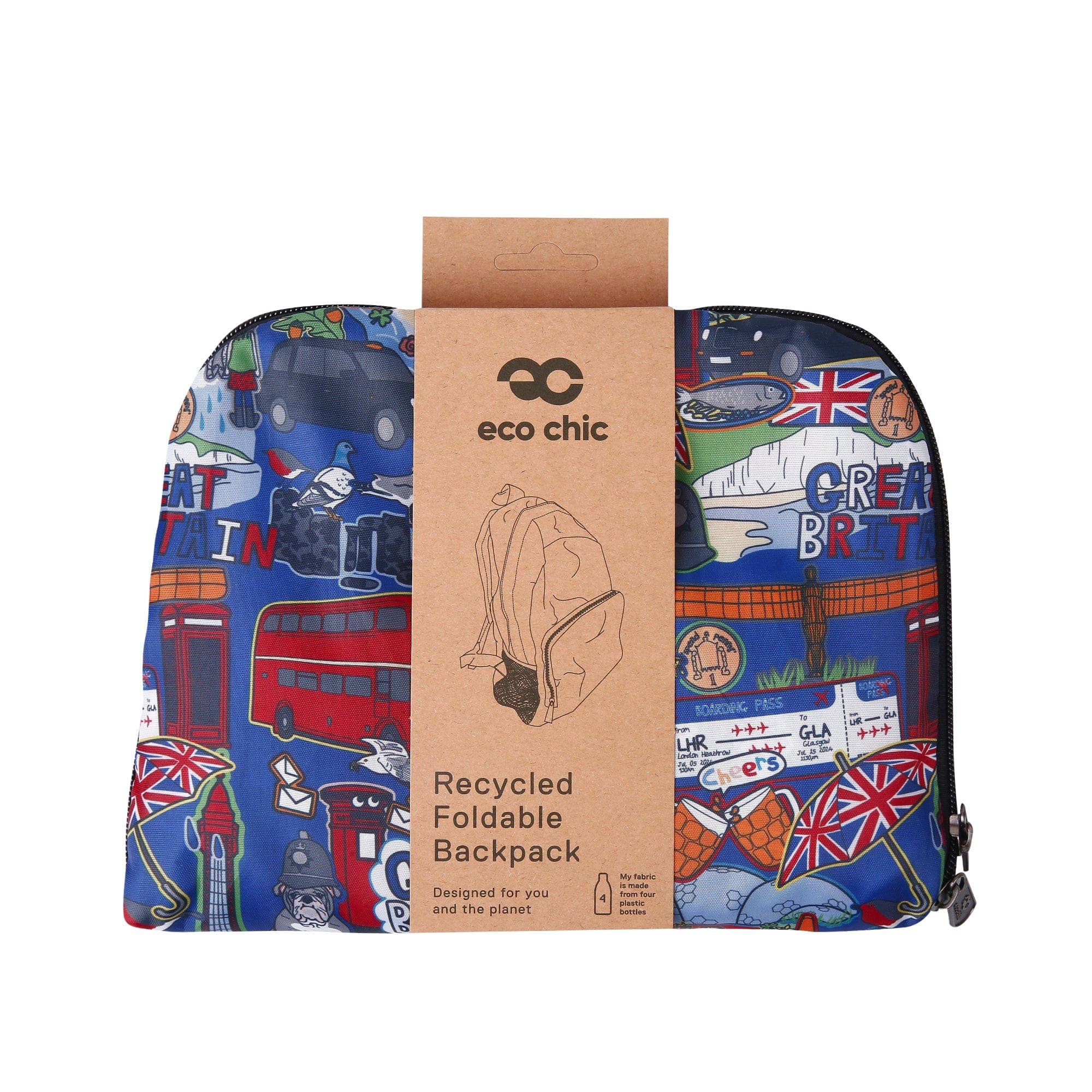 Eco Chic - Wholesale Backpack - Women's - Eco Chic Lightweight Foldable Backpack Great Britain2