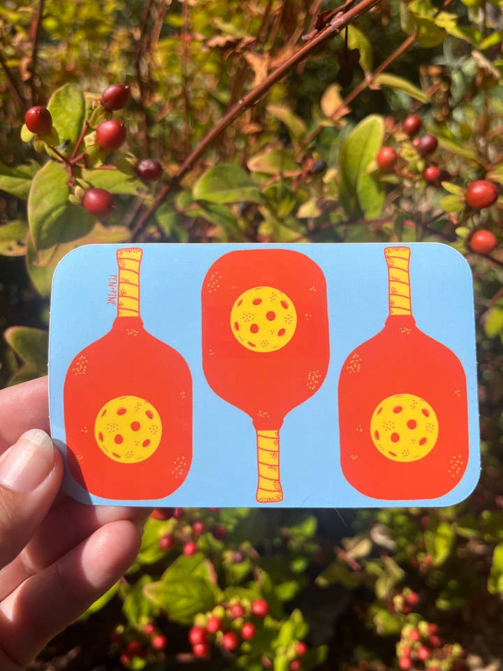 Grafischer Pickleball-Aufkleber für den Großhandel von Pen+Pine