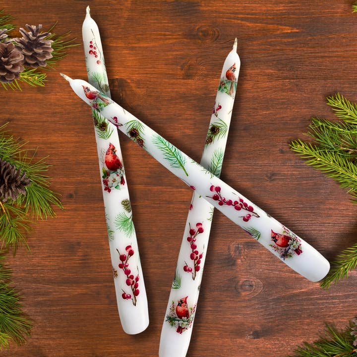 Designs by Michaela – Engroshandel Stearinlys/lysestage – Red Cardinal Christmas Taper Candle Boligindretning