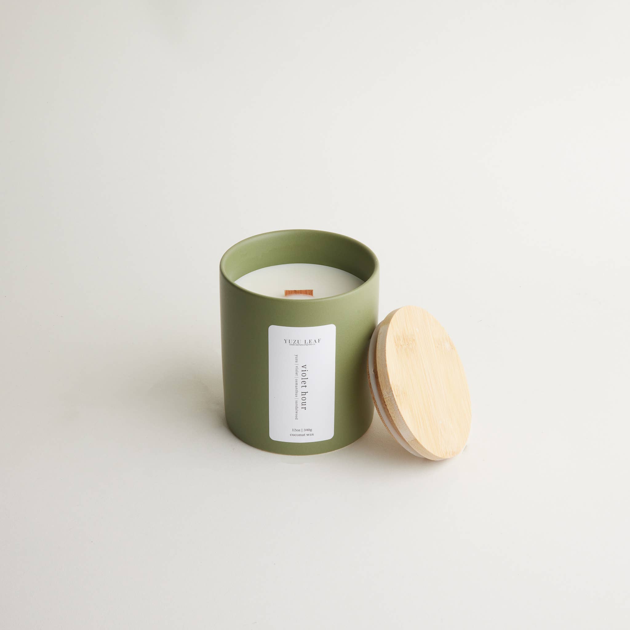Yuzu Leaf - Wholesale Jar/Filled Candle - Violet Hour Deluxe Jar (Yuzu, Osmanthus, Violet, Sandalwood)
