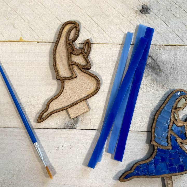 Stained Glass Sundays – wholesale DIY-pysselkit – Gör-det-själv julkrubba måla på glas-kit