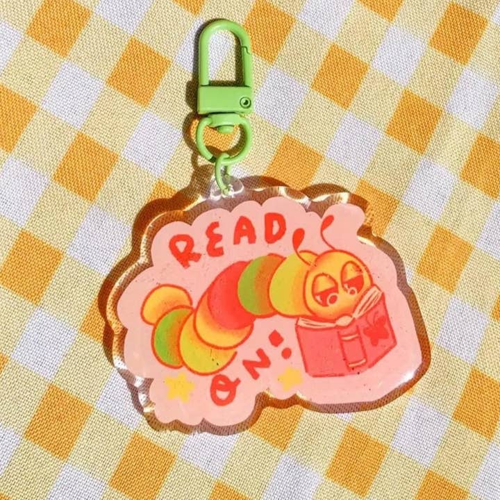 Read On Acrylic Keychain Charm for wholesale by Sophie Heywood