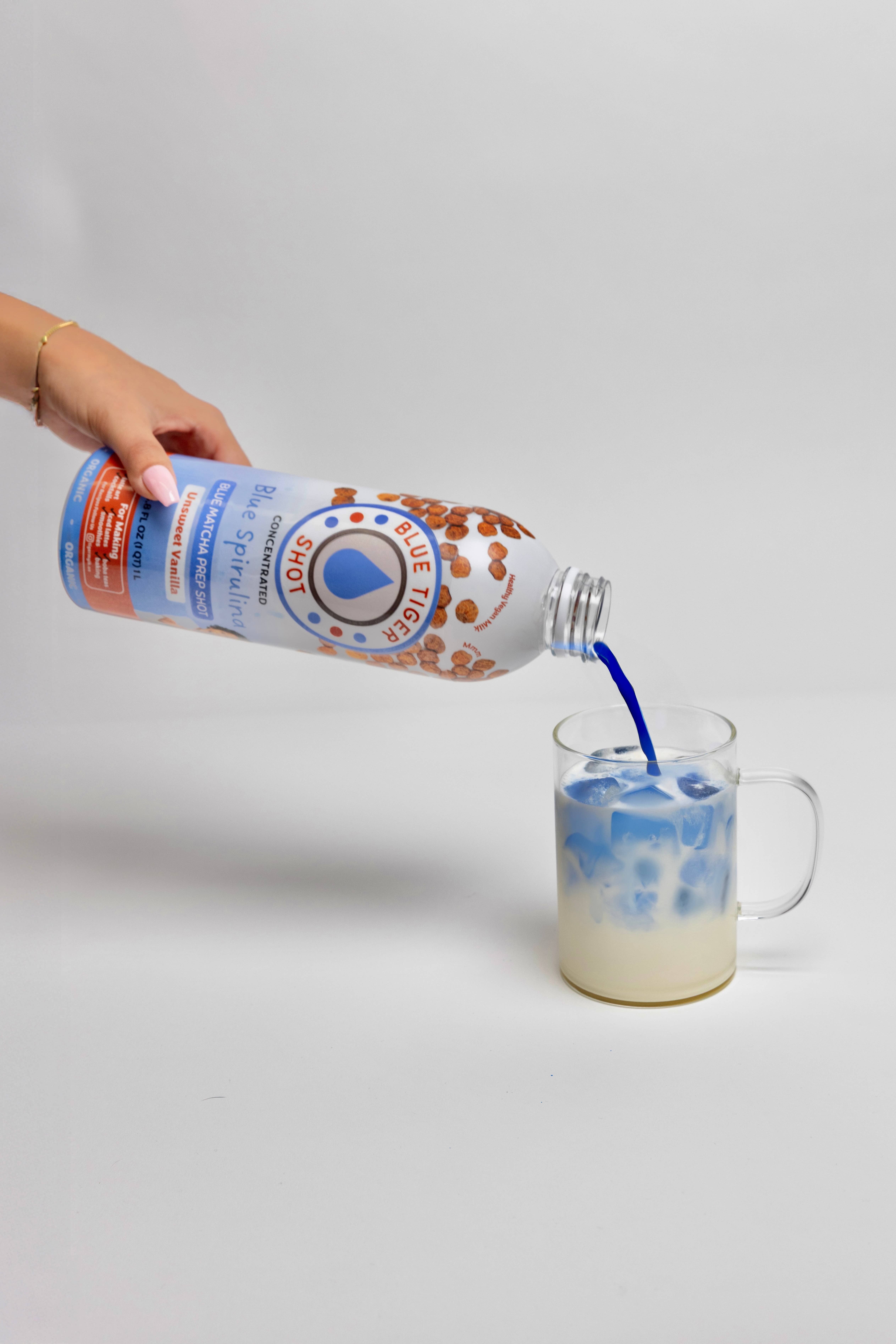 TIGER SHOT - Wholesale Protein/Superfood Powder - BLUE MATCHA SHOT for lattes (16 Servings)5