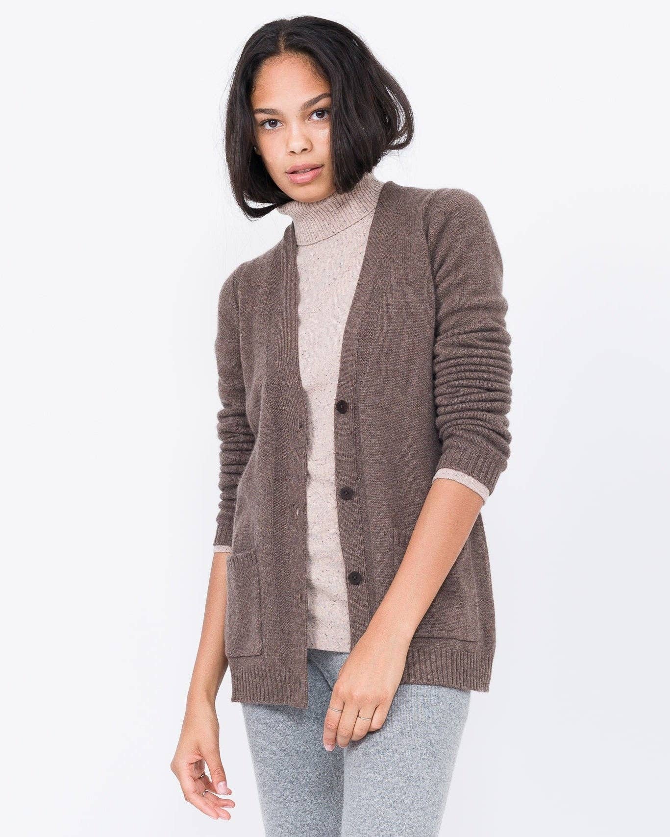 QUINN - Wholesale Cardigan - Women's - Cashmere Boyfriend Cardigan26