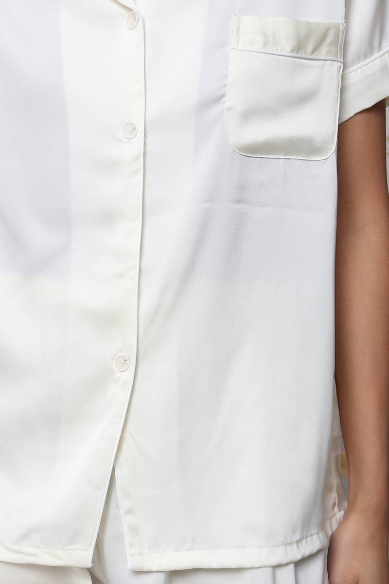 Belle Com'Elle – wholesale Sleepwear set – Women's – Solid Satin Pajama Set / N465113