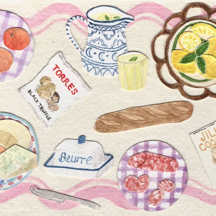 Stor sommer frokost print (A4) for engroshandel hos Mimi Dickson