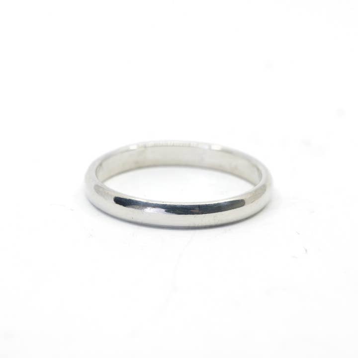 The Land of Salt - Wholesale Band/gestapelde ring - Dikke halve ronde ring in zilver