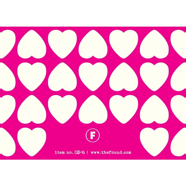 THE FOUND - Vendita all'ingrosso Biglietti per San Valentino - Biglietto d'amore Hot Pink Hearts per San Valentino (4 bar)