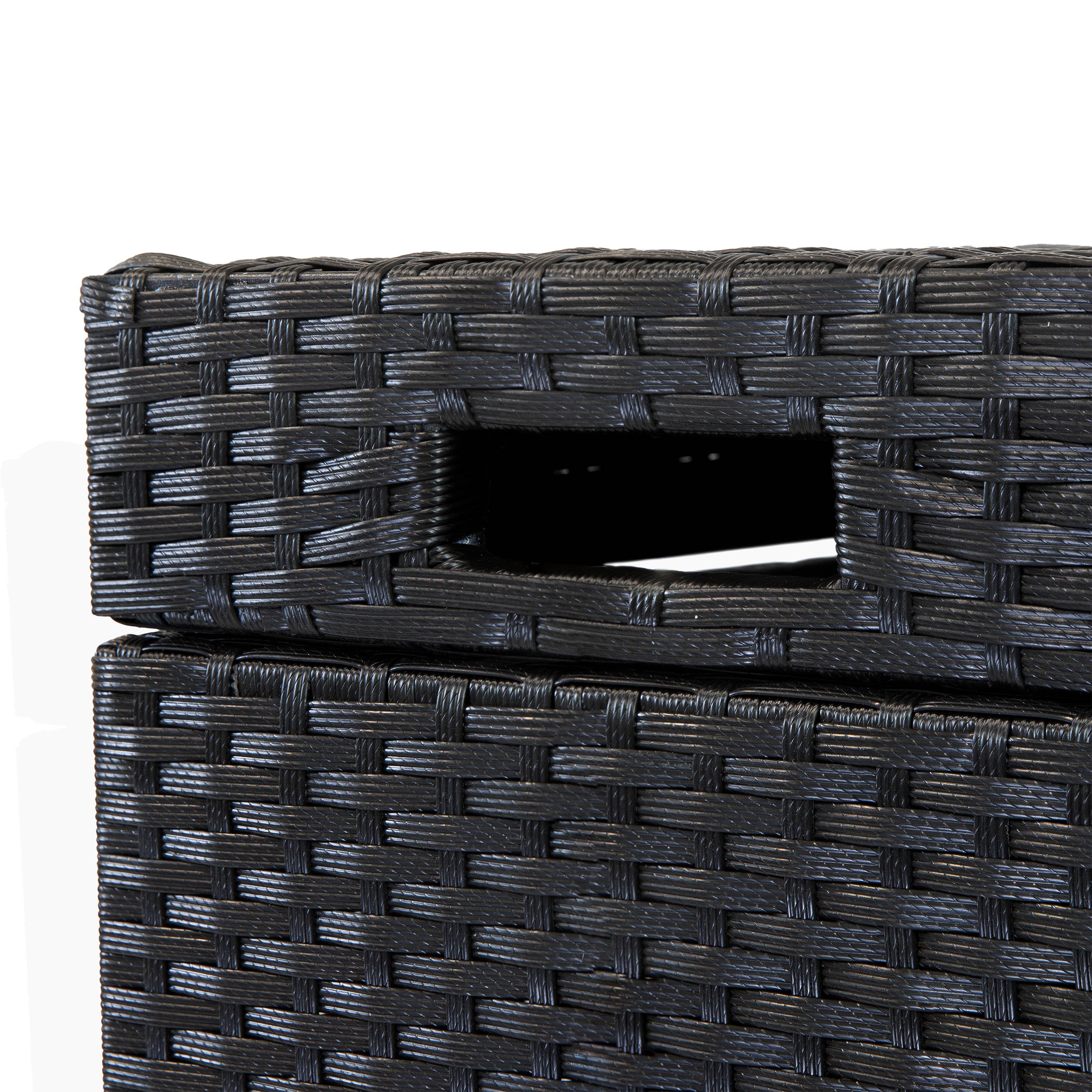 Sunnydaze Decor - Wholesale Trashcan/Trash Bin - Wicker Outdoor Trash Cans - Set of 2 - 26 Gal. and 15 Gal.9