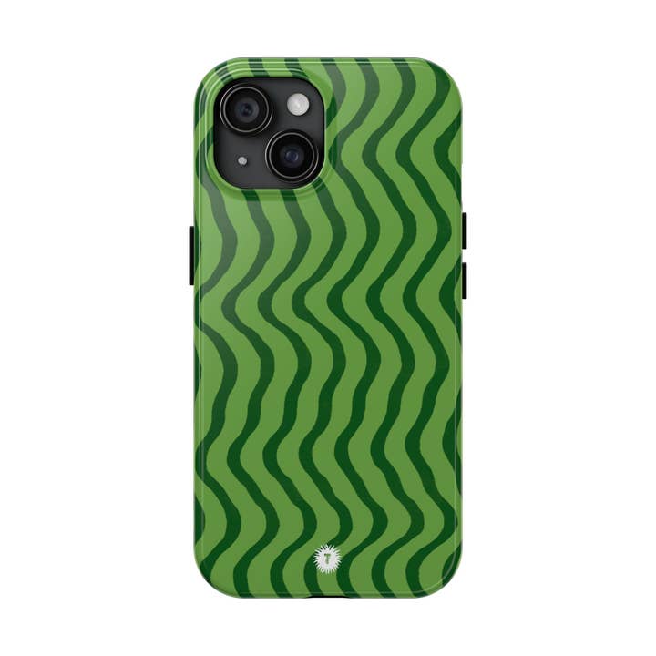 Étui de téléphone Green Squiggles pour la vente par Thursday’s Child Creative Studio