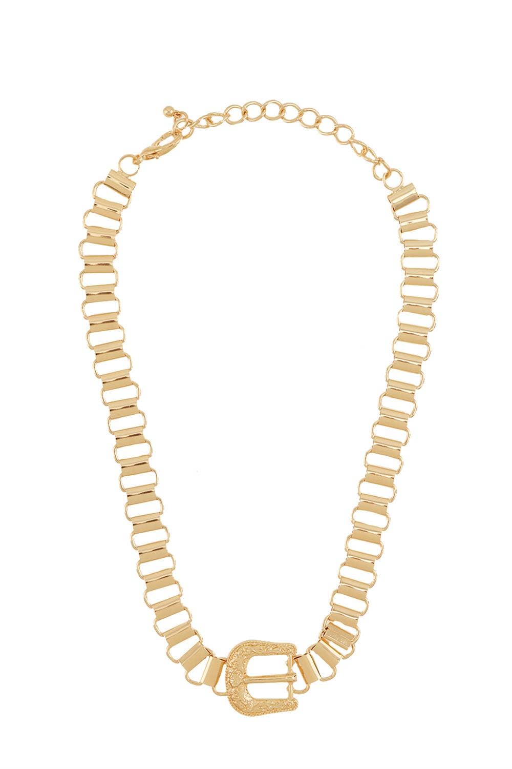 anbfashion - Vendita all'ingrosso Collana con ciondolo/pendaglio - COLLANA CON CATENA E FIBBIA WESTERN 186874