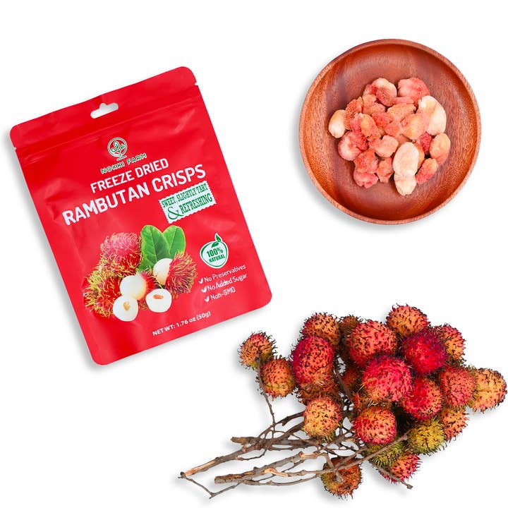 Nokki Farm - Wholesale Dried/Dehydrated Fruit - NOKKI FARM Freeze Dried Rambutan Crisps - No Added Sugar4