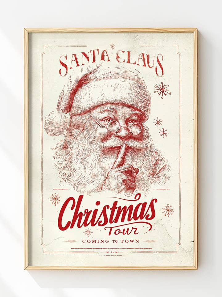 Santa Christmas Tour - Christmas Poster for wholesale by MokaMouse