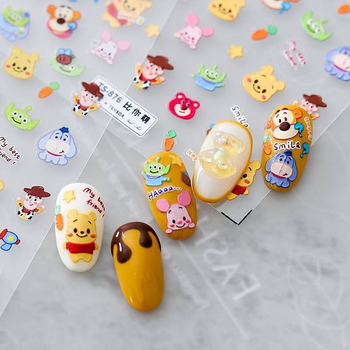 Nail Deco Kawaii Björn Nalle Puh Klistermärken för wholesale av LULUFUNSTUDIO