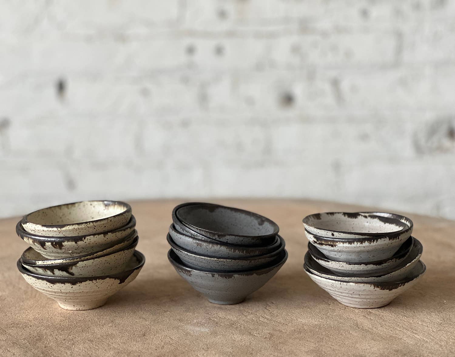 Gina DeSantis Ceramics - Wholesale Condiment/Dip Bowl - Luna Mini Dip Bowl Set 6