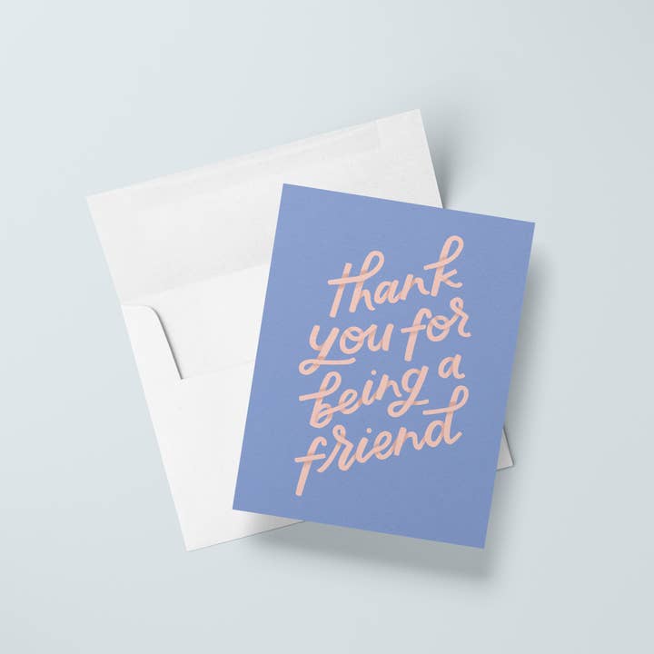 Just Follow Your Art - Vendita all'ingrosso Biglietti di ringraziamento - Biglietto Being A Friend | Biglietto di ringraziamento, Millennial Pink2