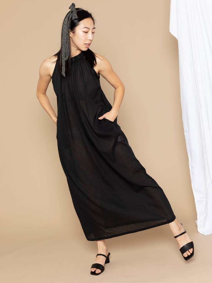 Chloe Maxi Dress - Black Sheer for wholesale by CONRADO®