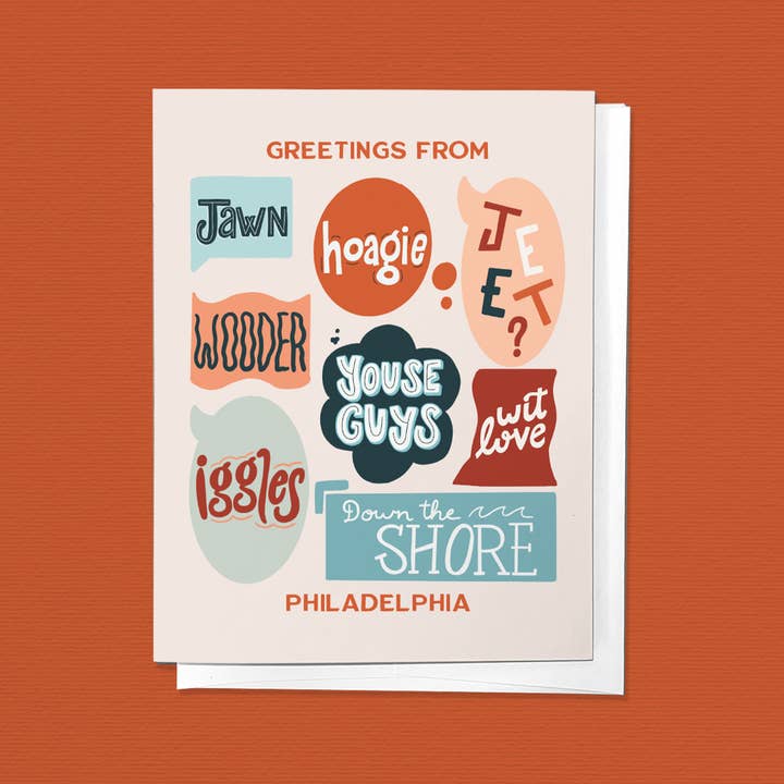 Parcel Island - Wholesale Everyday Greeting Card - Greetings from Philadelphia Slang and Sayings Greeting Card2