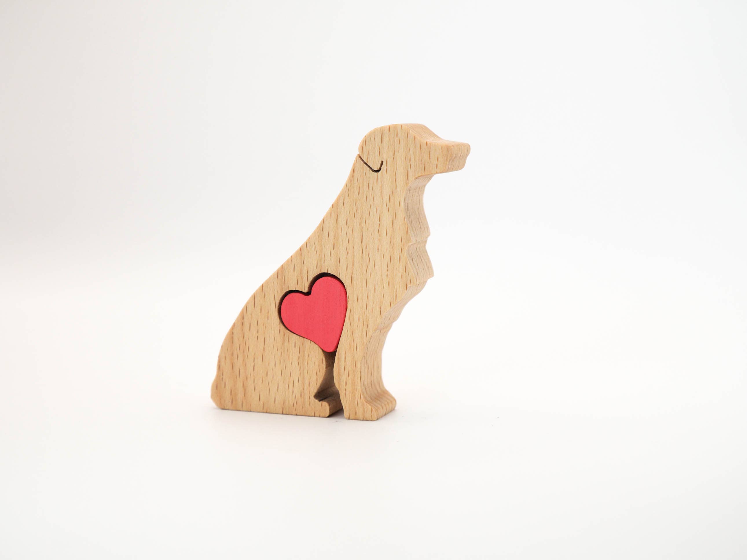 Wood Metamorphosis - Wholesale Decorative Figurine - Golden Retriever - Miniature wooden dog figurine keepsake1