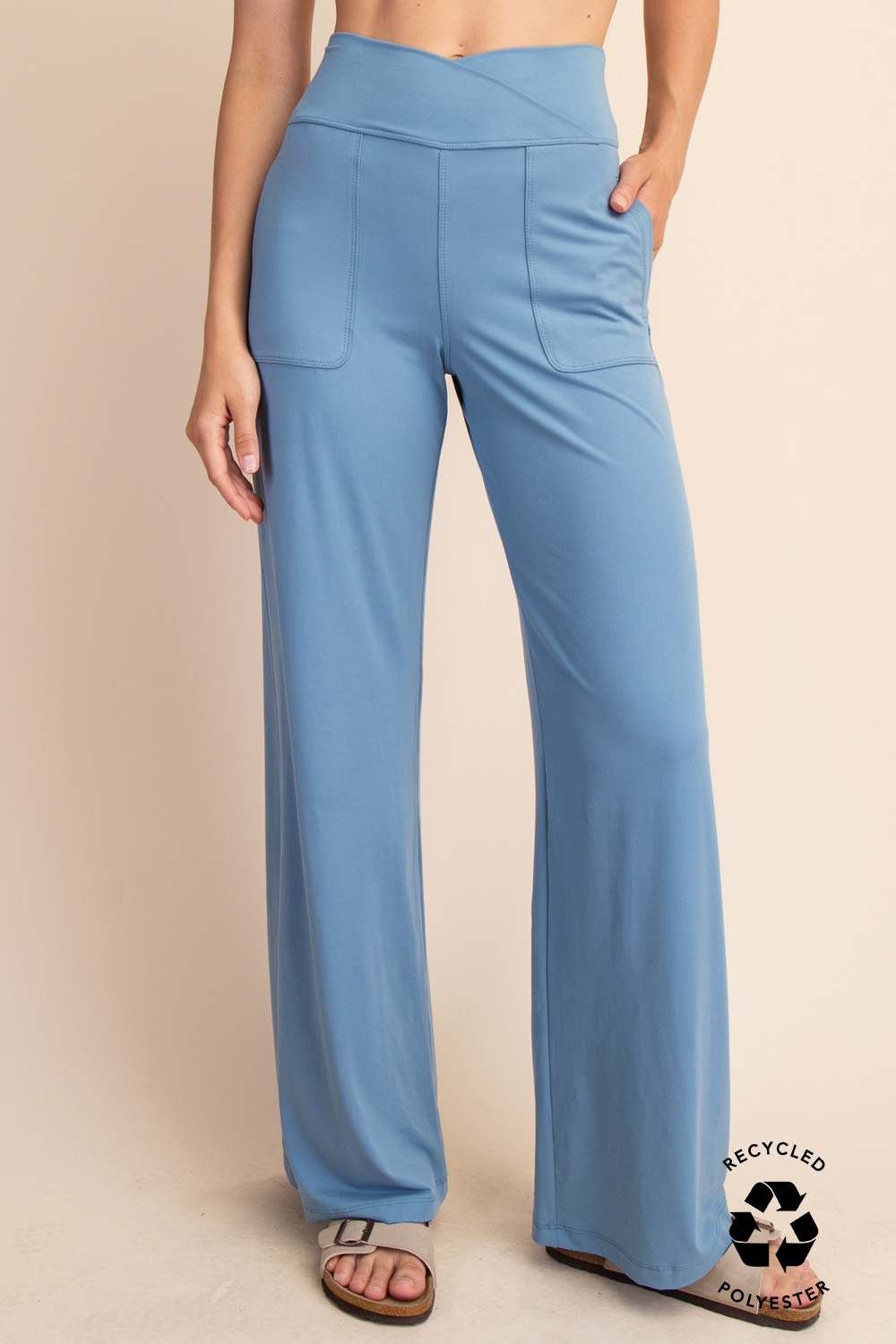 Rae Mode - Wholesale Pants - Women's - RECYCLED BUTTER V WAIST WIDE PANT1