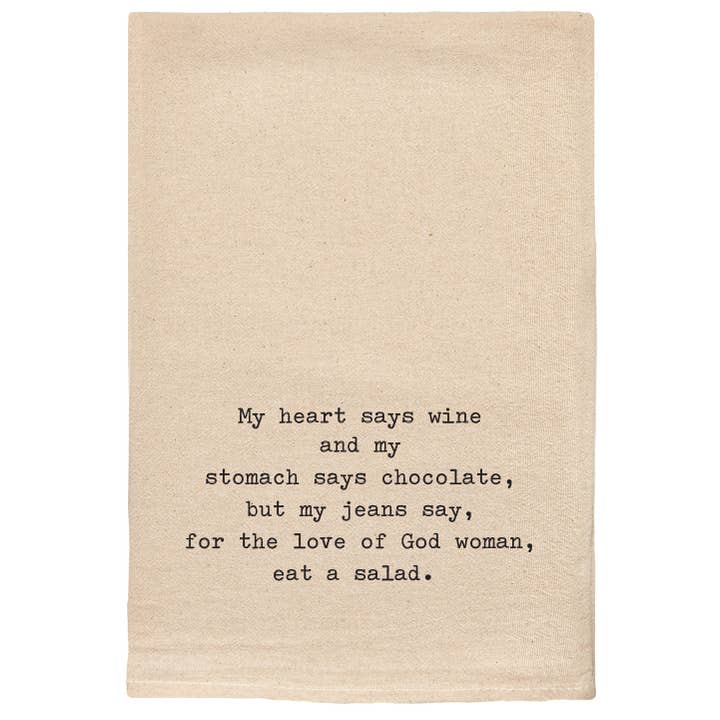 ellembee gift - Wholesale Tea Towel - Eat A Salad witty, sassy, and funny Kitchen Tea Towel