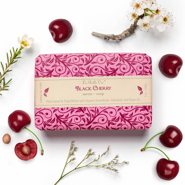 Ton Savon Inc - Wholesale Bar Soap - La Belle Vie Black Cherry Soap - 7oz/ 200g0