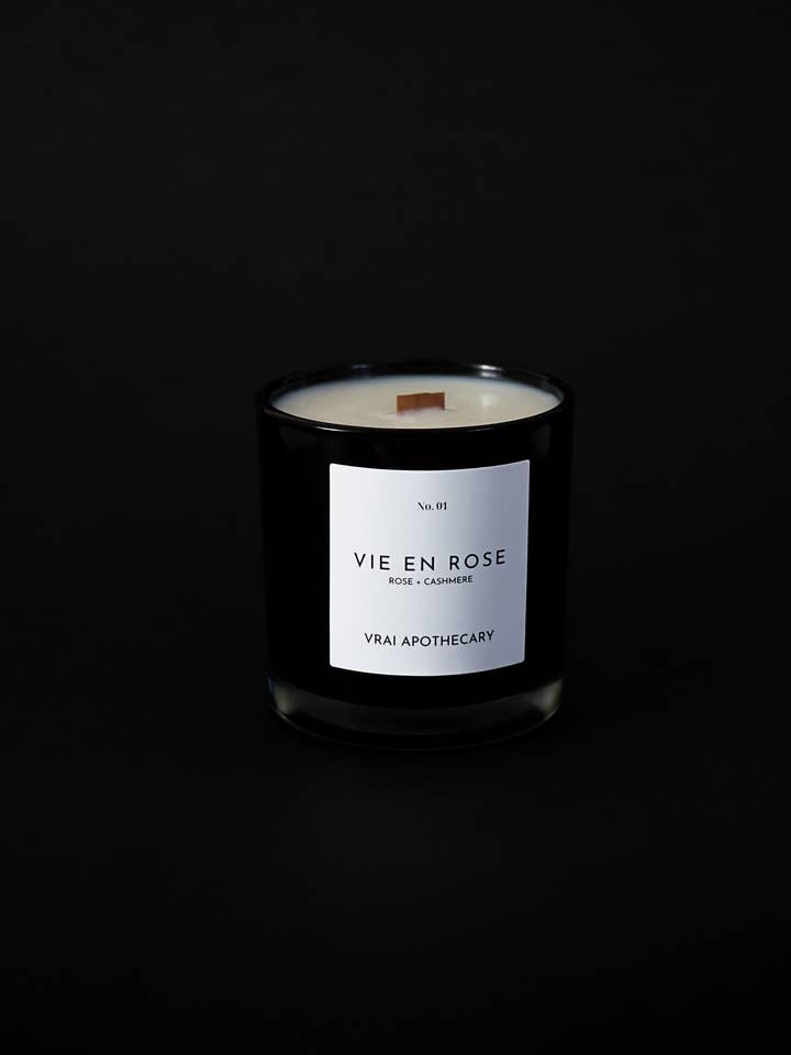 Vie en Rose Candle Noir Edition 8oz for wholesale by Vrai Apothecary