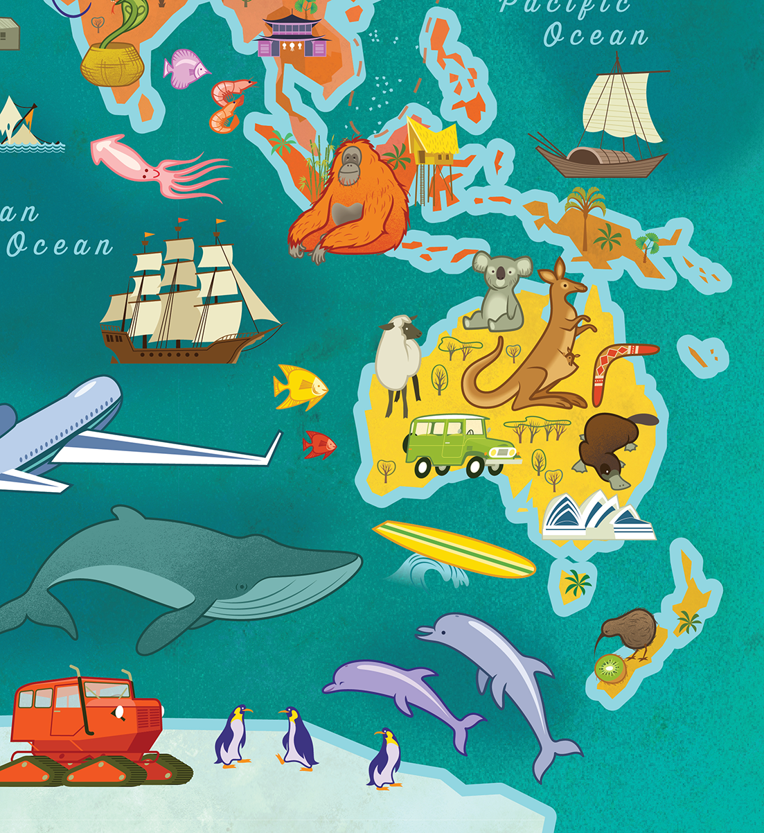 Blue Lobster Puzzles - Wholesale Puzzle - Kids - The World 100 Piece Puzzle7