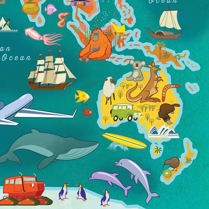 Blue Lobster Puzzles - Wholesale Puzzle - Kids - The World 100 Piece Puzzle7