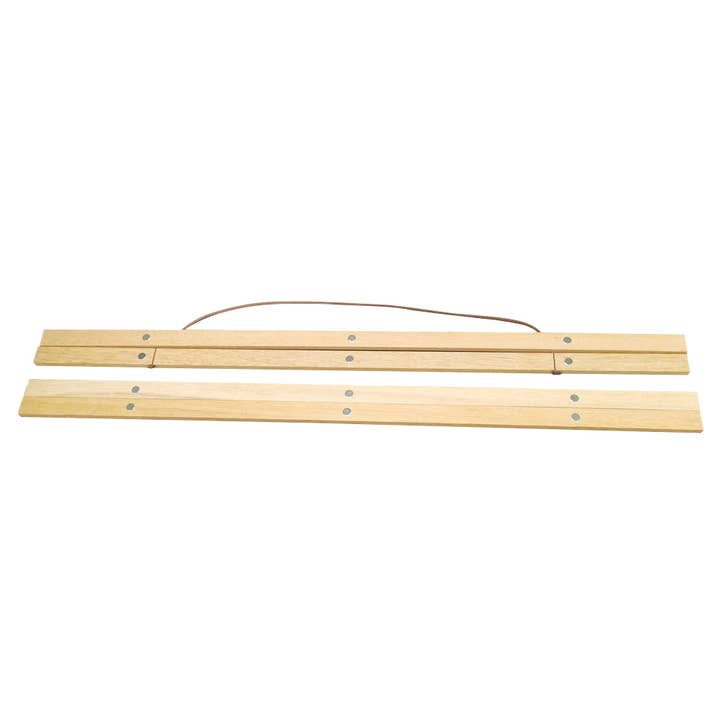 FIXTUREDISPLAYS – wholesale Picture frame – 24 Inch Magnetic Poster Frame Hanger, Natural Teak, for Pictures, Canvas Artwork 22028
