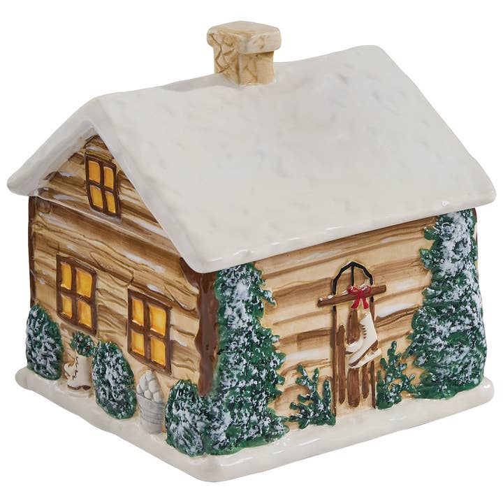 Park Designs - Wholesale Koekjespot - Cookiepot 'Cabin Sweet Cabin' met bergdecoratie2