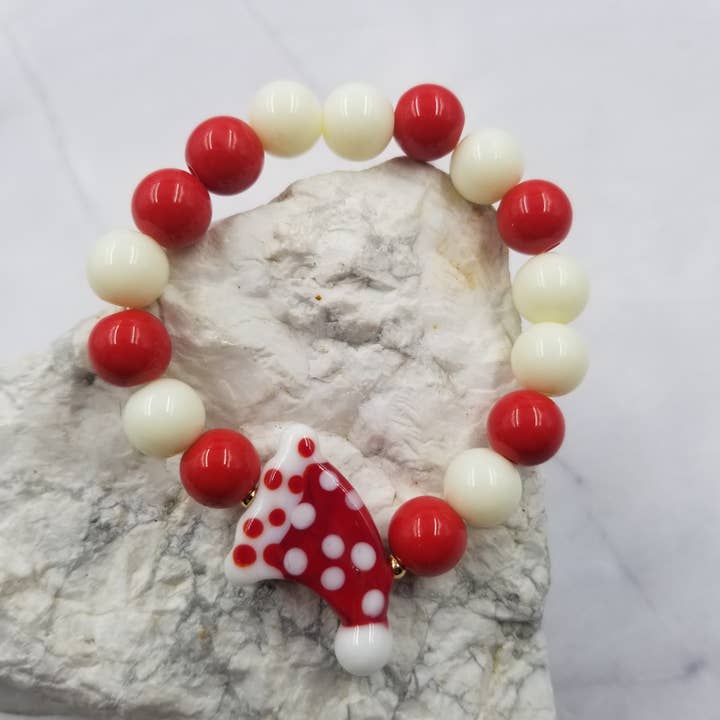 The Pretty Jewellery - Wholesale Beaded Bracelet - Christmas Tree Acrylic Beads Christmas Stretch Bracelet1