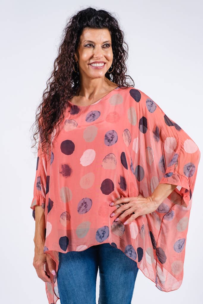 TINA Stephens Italy/Tees By Tina - Wholesale Kaftan - Women's - Sofia Circle Silk Kaftan (BQ201R)9