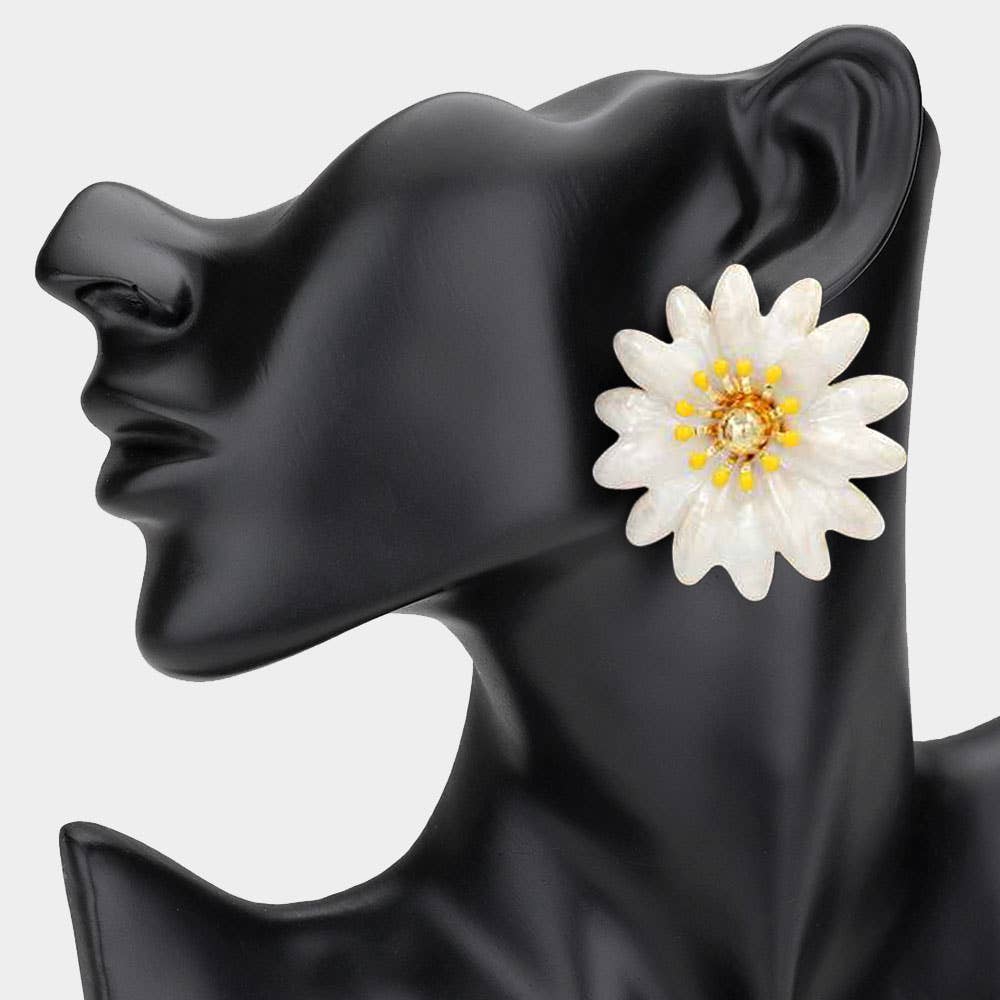 Sensibling Corp. - Wholesale Stud/Post Earrings - Bold Flower Statement Stud Earrings
1