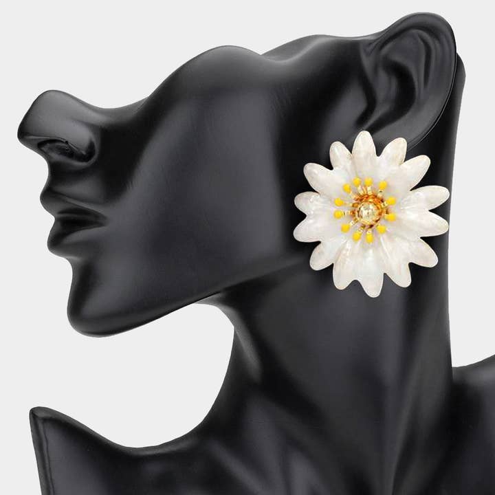 Sensibling Corp. - Wholesale Stud/Post Earrings - Bold Flower Statement Stud Earrings
1