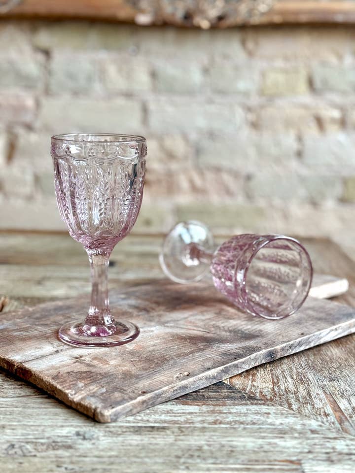 Rouen Blush Goblet for wholesale by Patina Vie