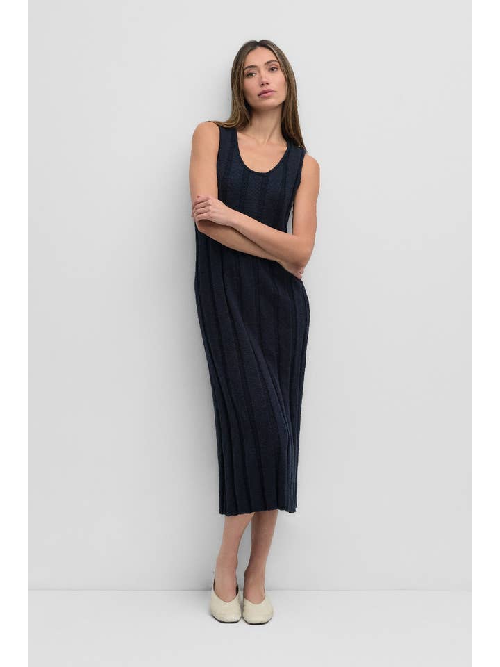 MOD REF - Venta al por mayor Vestido - Mujer - The Haley Dress | Vestido sin mangas acanalado de peso pesado0