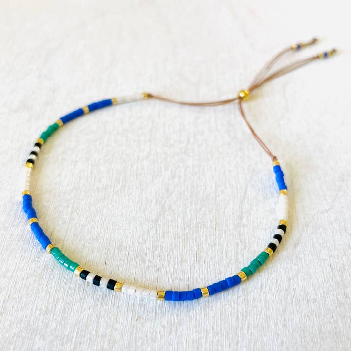 Verstelbare Miyuki kraalarmband van nylon, zaadkraal 11/0 voor wholesale door Atelline