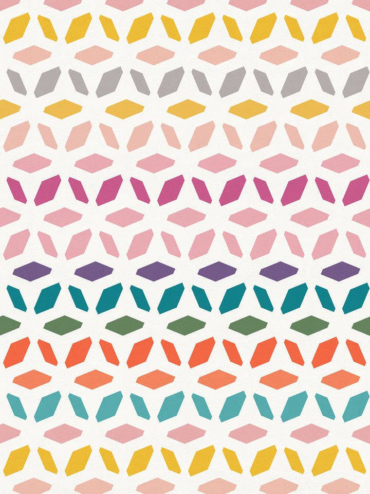 Ædelstene Geometrisk Indendørs/Udendørs Vinyl Gulvbelægning for engroshandel hos SBC Decor