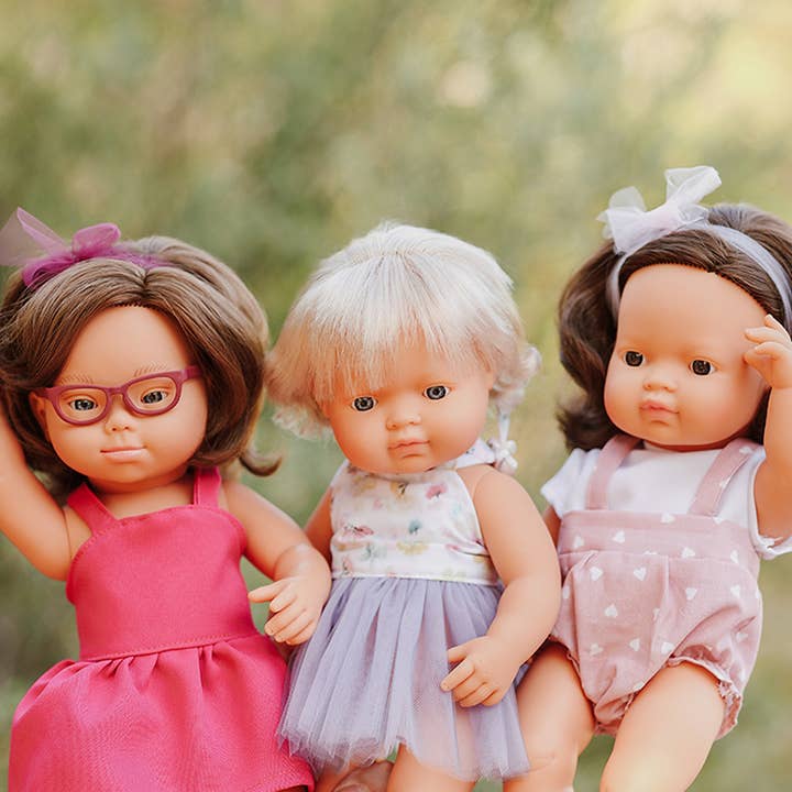 Miniland Educational - Wholesale Doll - Kids - Baby Doll Brunette girl 15'' (box) - M&M