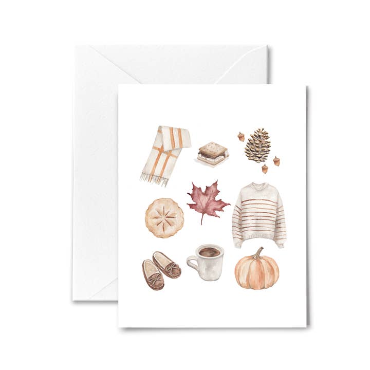 Carte d'automne - Les choses préférées de l'automne pour la vente par Me and Mary Shop