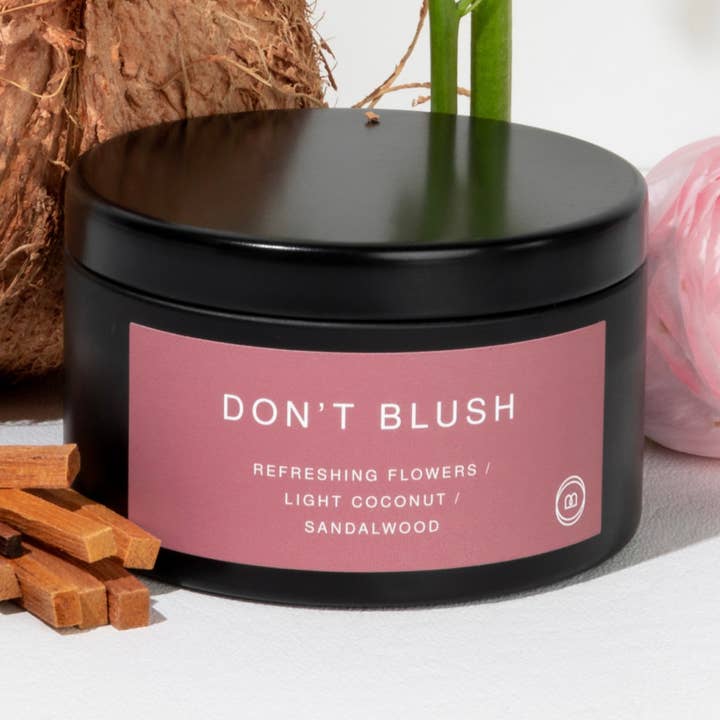 Don’t Blush Metal Tin for wholesale by Blank Mason