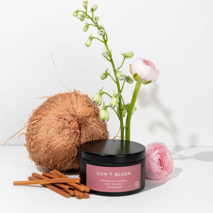 Don’t Blush Metal Tin for wholesale by Blank Mason