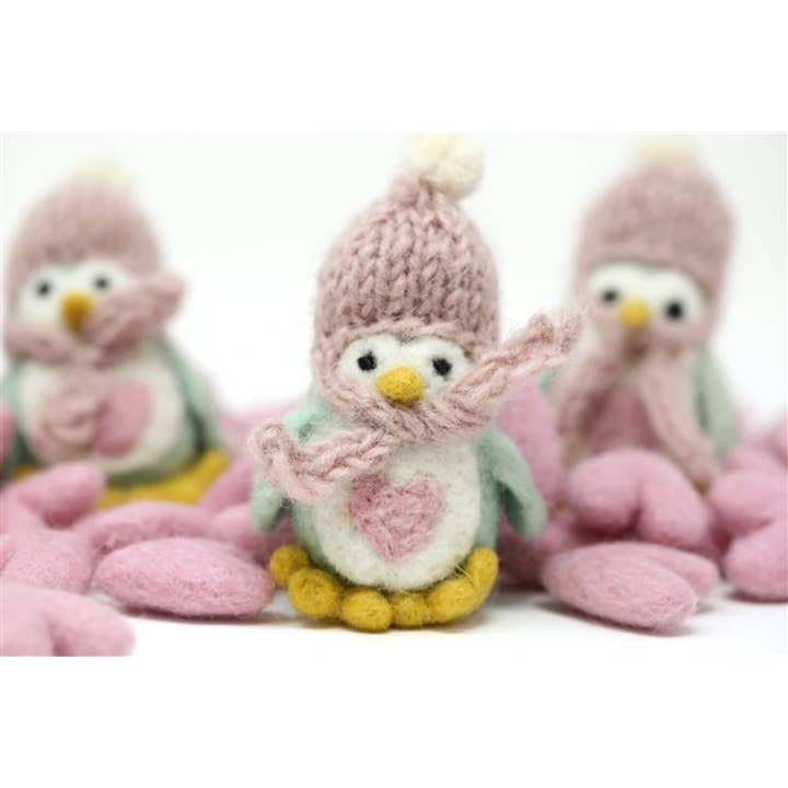 The Felt Pod - Wholesale Ornament - Felt Christmas Felted Penguin 13