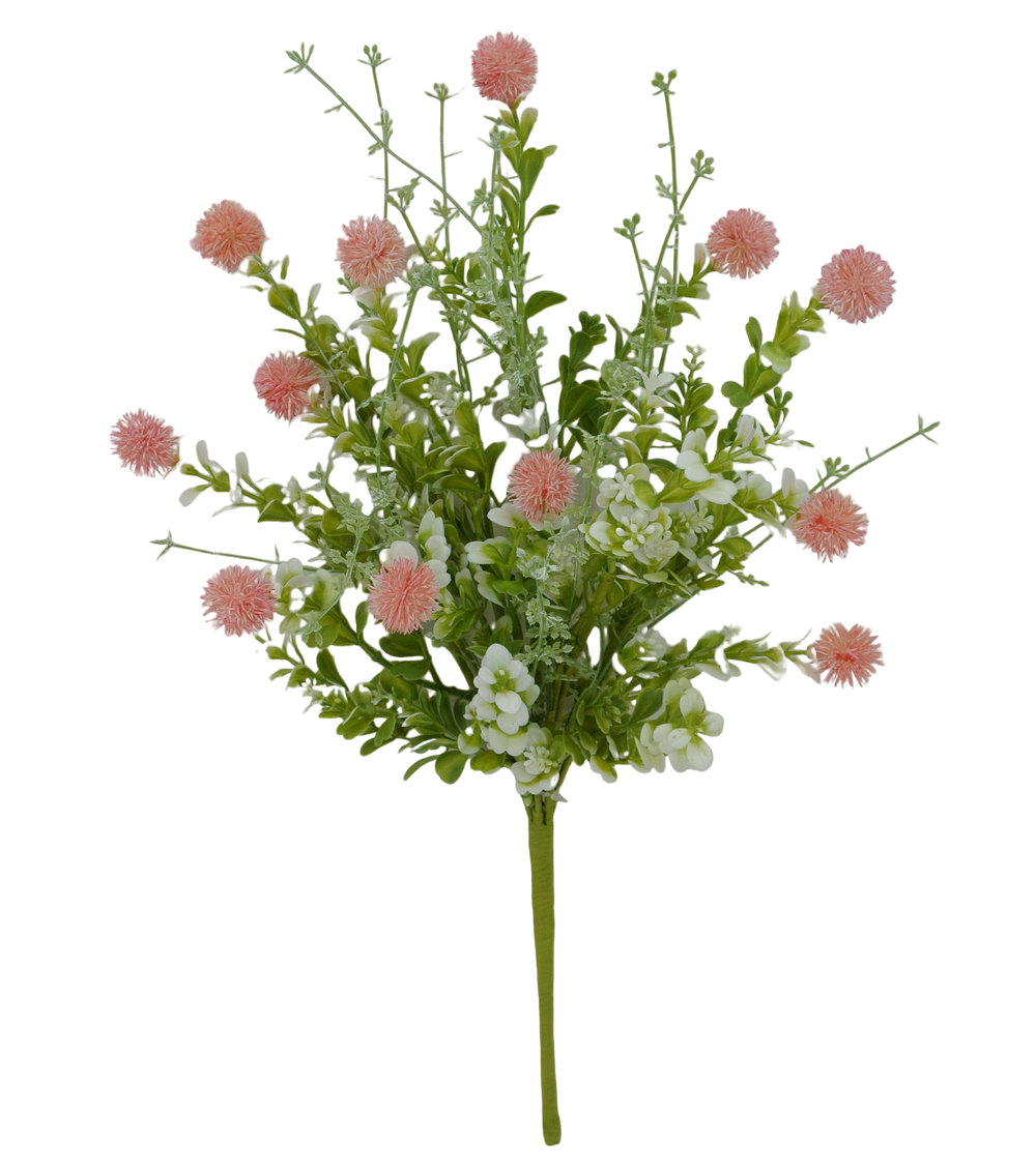 General Wholesale Inc - Wholesale Artificial Flowers - 19 IN PINK MIXED THISTLE BUSH - 64839-PK0