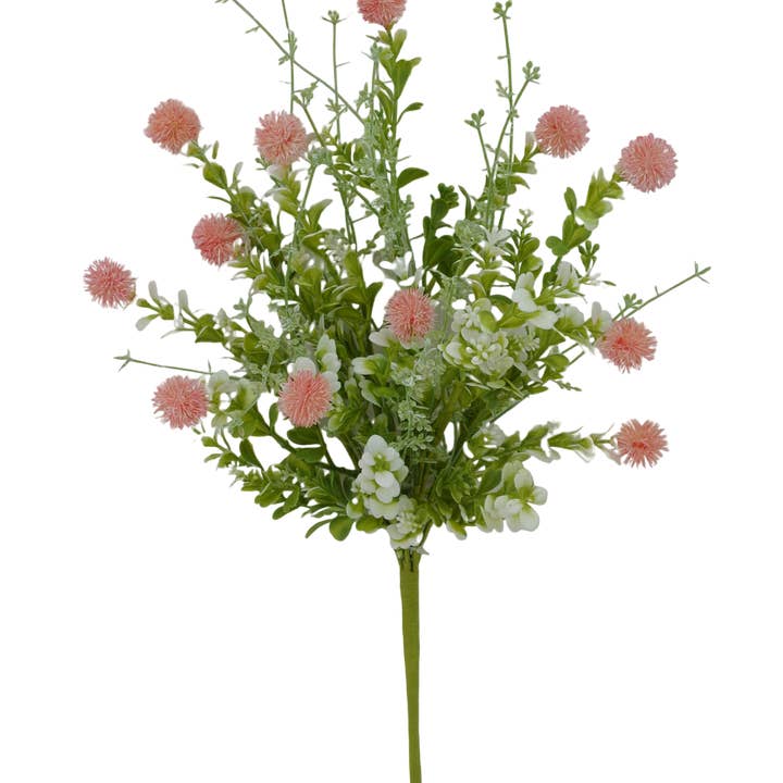 General Wholesale Inc - Wholesale Artificial Flowers - 19 IN PINK MIXED THISTLE BUSH - 64839-PK0