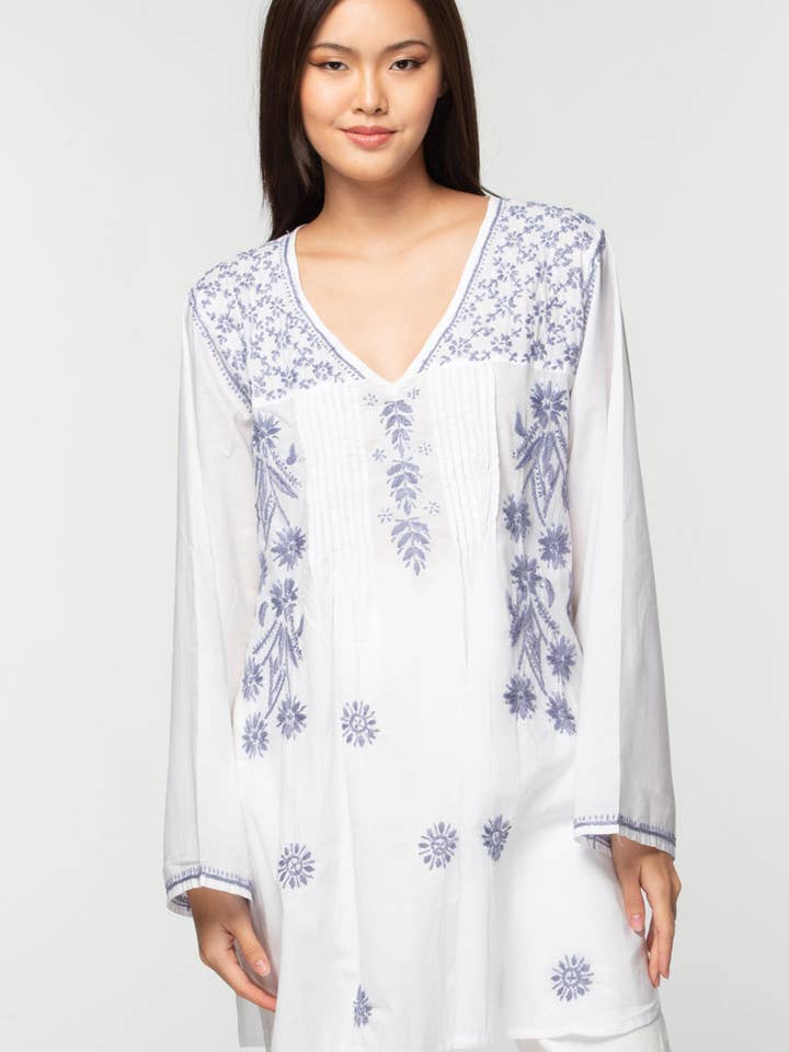 Sevya Handmade - Wholesale Tunic - Women's - Divya Hand-Embroidered Cotton Tunic