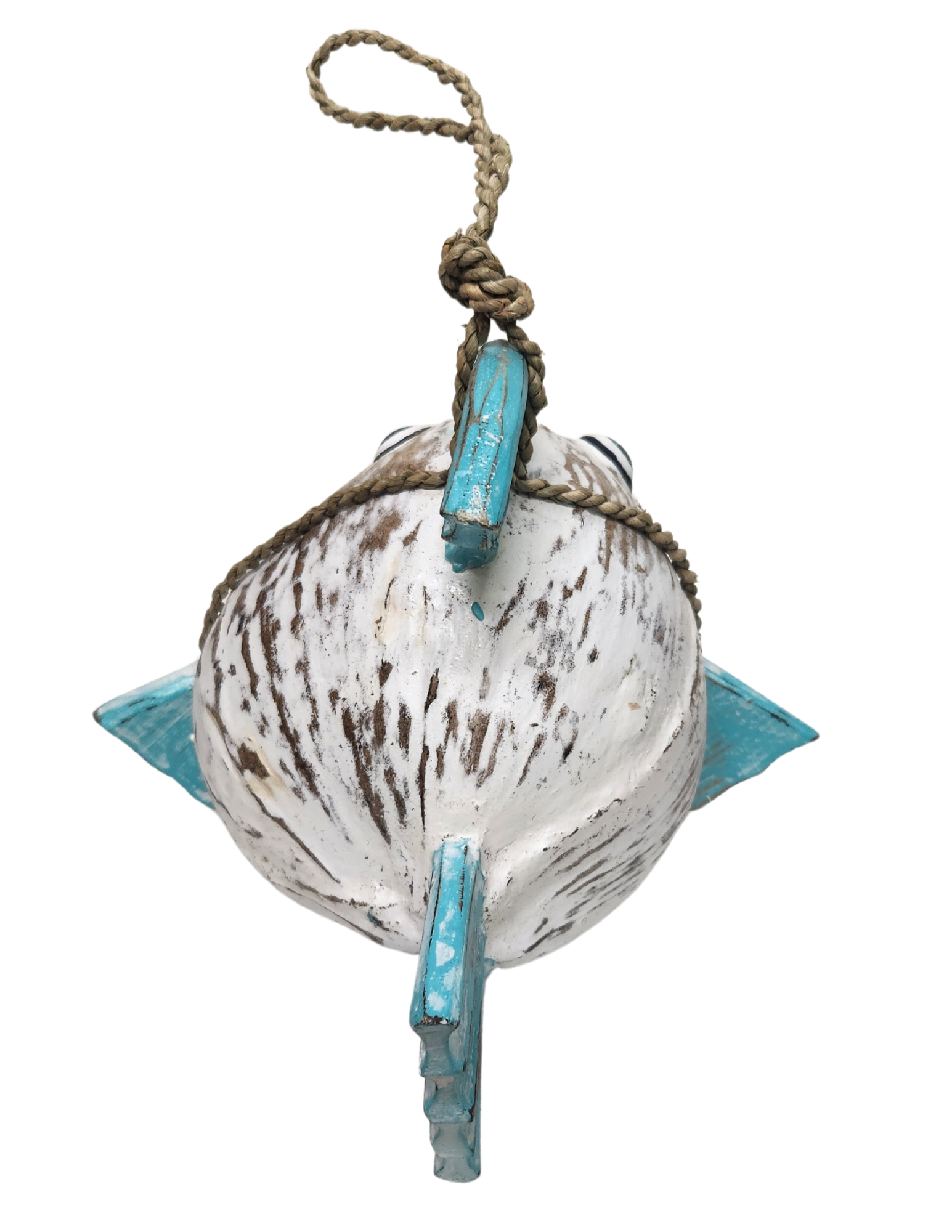 White Elephant - Wholesale Sculpture - Hand Carved Coconut FISH Table Top Art Carving 2