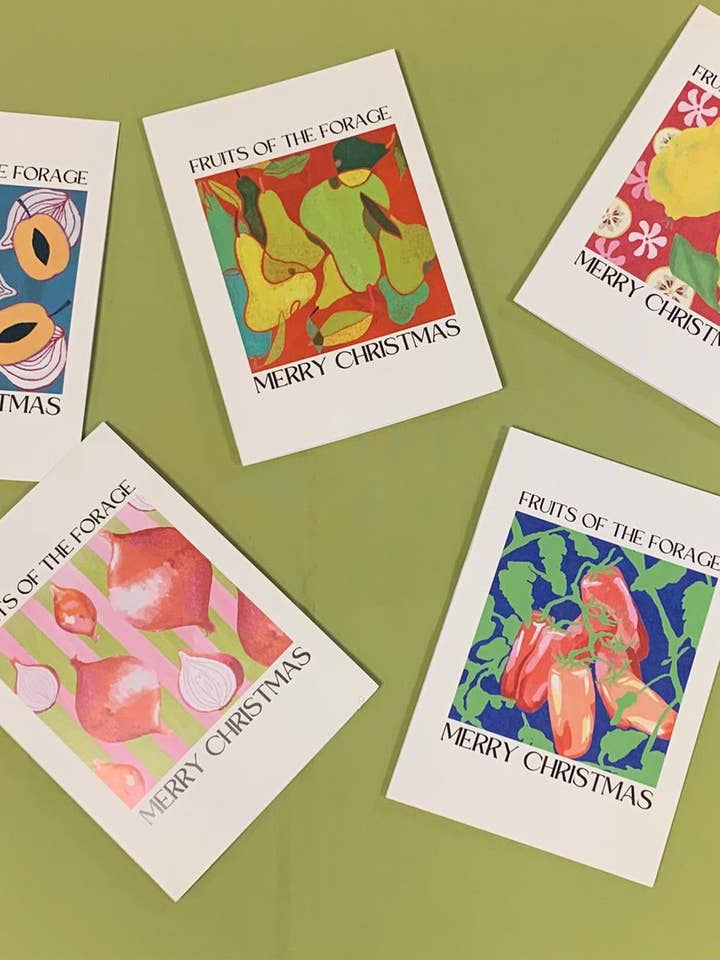 Christmas Card Pack (5 cards) for wholesale by Fruits of the Forage
